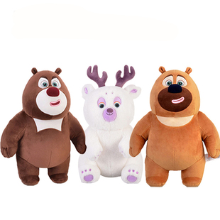 正版熊熊乐园熊大熊二毛绒玩具公仔重启未来熊出没光头强玩偶套装