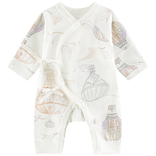 早产儿衣服48码婴儿连体衣宝宝小码衣服A类纯棉45码特小和尚服秋