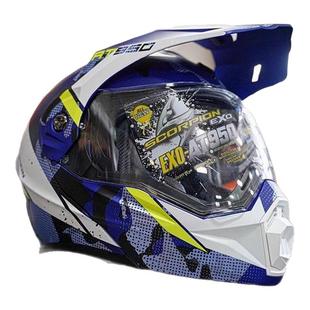 美国蝎子拉力头盔拉力盔哈雷复古多功能战士全盔摩托车半盔防雾男