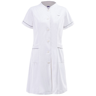 乐倍康护士裙修身长款女皮肤管理美容院工作服医护导诊服短袖夏季