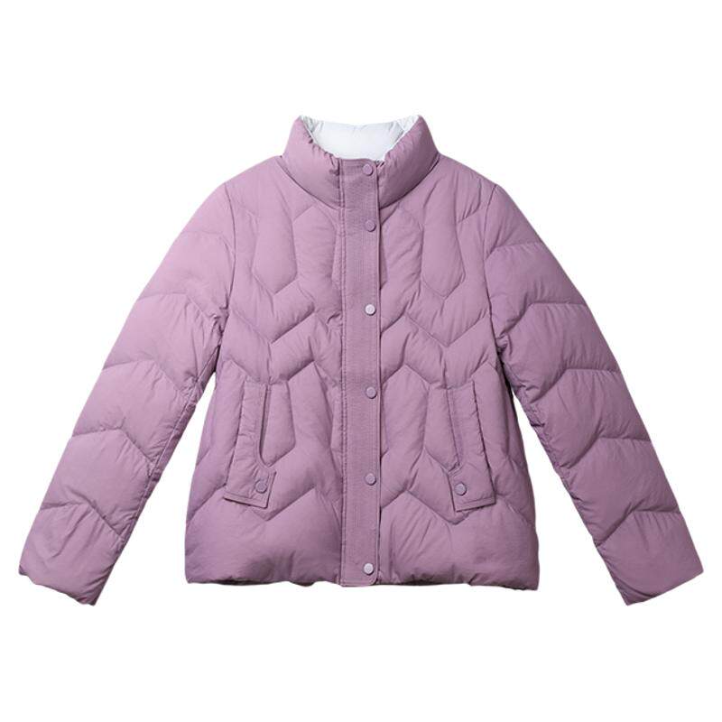 声雨竹羽绒服女冬季新白鹅绒填充高领加绒保暖外套简约百搭中长款