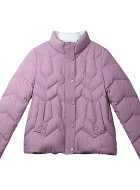 声雨竹羽绒服女冬季新白鹅绒填充高领加绒保暖外套简约百搭中长款