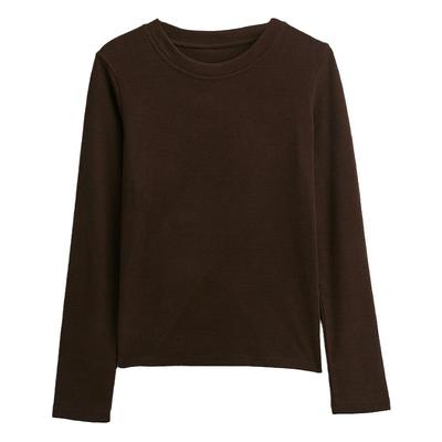 德绒保暖圆领打底衫女