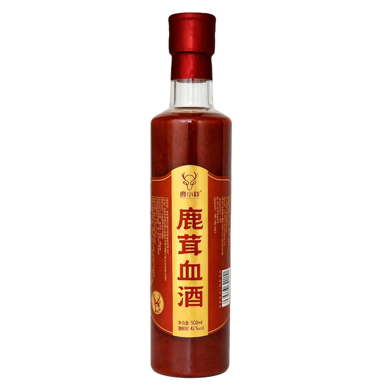鹿茸血酒500ml吉林梅花鹿乡42度滋补成年男性养生配制酒搭鹿鞭