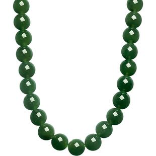 六桂福珠宝和田玉清韵项链碧玉珠串项链新中式礼物送女友