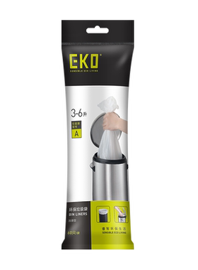 EKO垃圾袋家用抽绳厨房实惠装3卷