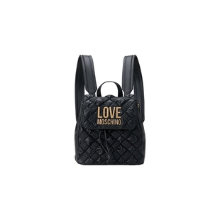 【全新上市】Love Moschino26早秋 女士黑色编织绗缝双肩包