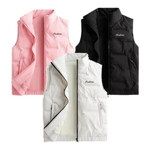 24新品高尔夫服装羽绒马甲女款冬季轻薄保暖白鸭绒坎肩外穿羽绒服