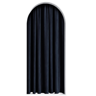 服装店试衣间门帘定制 店铺商用高级感窗帘 弧形门帘免打孔隔断帘