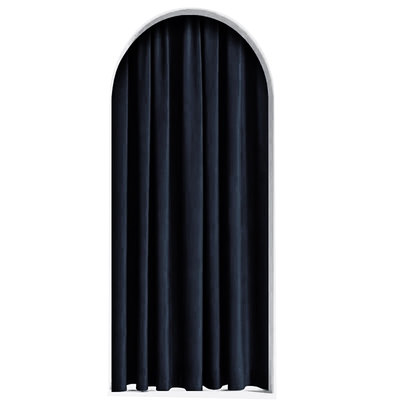 服装店试衣间门帘定制 店铺商用高级感窗帘 弧形门帘免打孔隔断帘