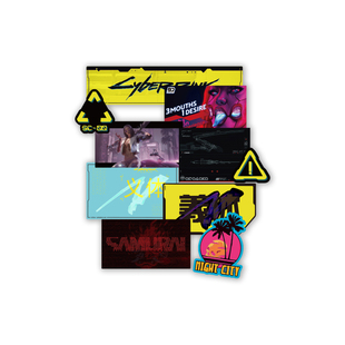 TLP反光车贴 cyberpunk赛博朋克2077夜之城螳螂刀义体武士警示贴