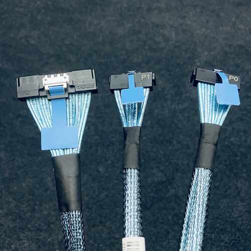 安费诺AMPHENOL MCIO 16X转2*MCIO 8X 5.0转接线