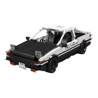 国产积木高砖版AE86拼装回力车