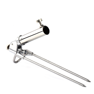 大物地插炮台支架底座长杆鱼竿野钓加粗撑杆插地架竿万向钓鱼配件