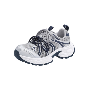 依思q老爹鞋女鞋2026新款春季百搭休闲厚底增高鞋户外轻便运动鞋