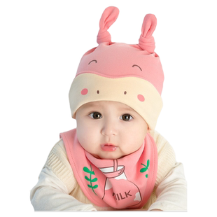 婴儿帽子秋冬款0一3月新生儿纯棉初生小胎帽女宝宝秋季婴幼儿无骨