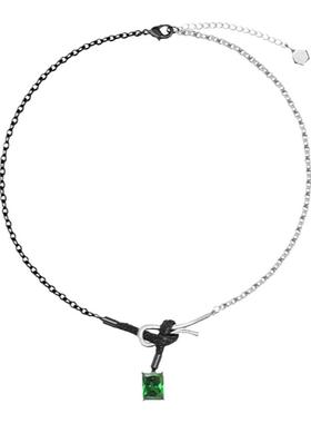 HEYUISLAND祖母绿锆石情侣项链