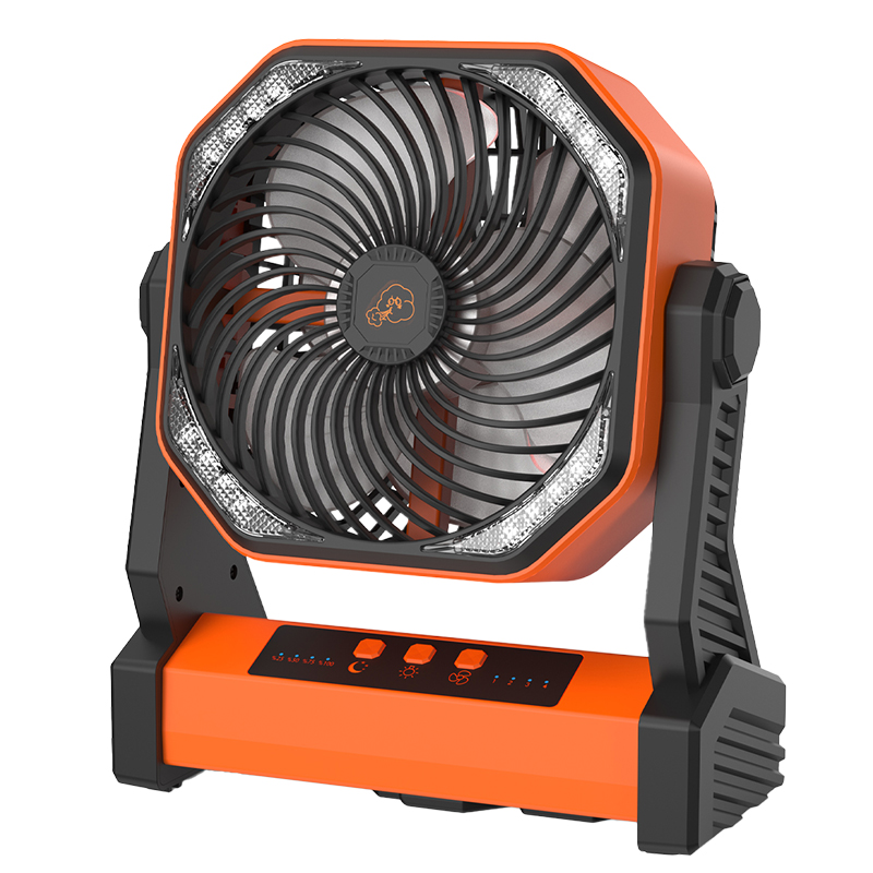 鑾聲戶外露營充電電風扇超長續(xù)航釣魚野營帳篷搖頭制冷空調(diào)扇usb便攜辦公室桌面學生宿舍靜音降溫神器大風力