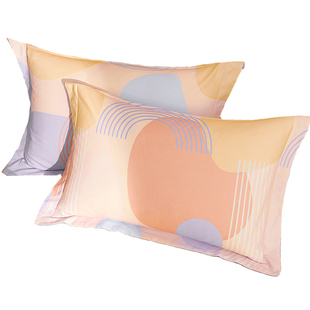 博洋家纺纯棉全棉枕套单双人学生宿舍枕芯套48x74cm枕头套一对装