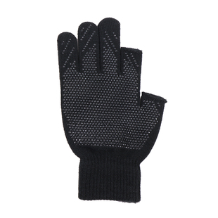 露指头手套防滑保暖男女士骑行开车防寒漏半截毛线拉绒秋冬季韩版