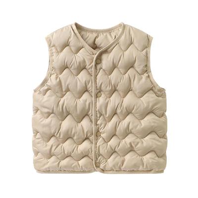 右欧男童女童棉马甲基础款保暖