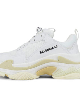 Balenciaga Triple S 复古 低帮 老爹鞋 女款 白