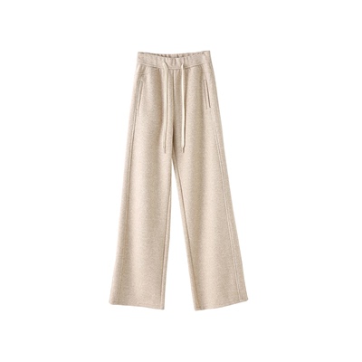 秋冬季抽绳加厚加绒糯米弯刀裤