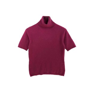 古着纯山羊绒短袖T恤女时尚套头衫上衣针织羊绒衫百搭打底毛衣D34