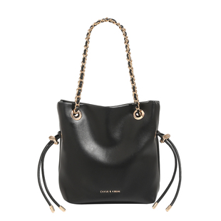 香港品牌原创福袋包大号2025新款大容量抽绳链条托特包软皮单肩包