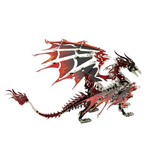 钢魔兽大型喷火龙机械魔龙翼龙金属拼装模型拼图玩具金属立体拼图