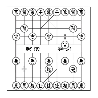 中国象棋五子棋围棋棋盘CAD