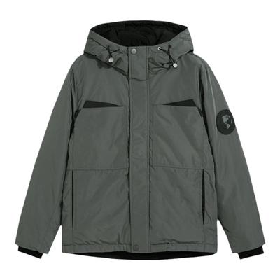 90%白鸭绒连帽短款羽绒服男冬季