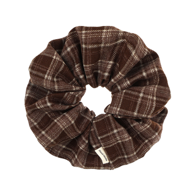 韩系高级感学院风格纹大肠发圈女