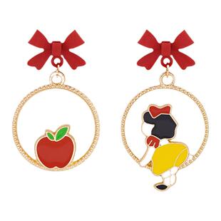 原创在逃公主少女心耳钉可爱纯银个性蝴蝶结耳环无耳洞耳夹女耳饰