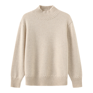 春竹100%山羊绒宽松保暖气质针织衫显瘦软糯风高领女士羊绒衫11