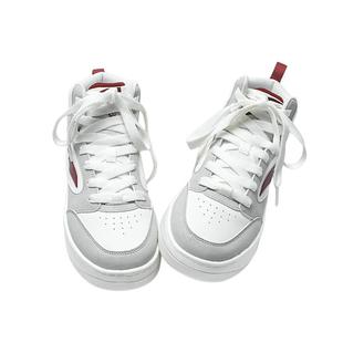 安踏高帮板鞋女款冬季学生厚底轻便缓震休闲鞋经典简约增高小白鞋