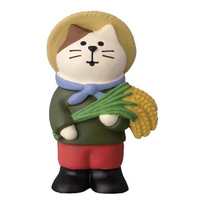 可爱治愈系办公室桌面装饰品小摆件创意日式猫稻草人小物件