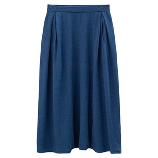 ltyp旅途原品【限量五折】汉麻裙裤宽松中长款半身裙女春季-向海