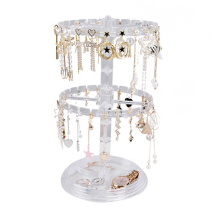 旋转耳环收纳架女耳饰展示架串珠手链耳坠挂项链手饰品首饰盒子