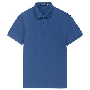 【限量款】十如仕镶边领吸湿速干针织男100%新疆棉短袖POLO衫P22