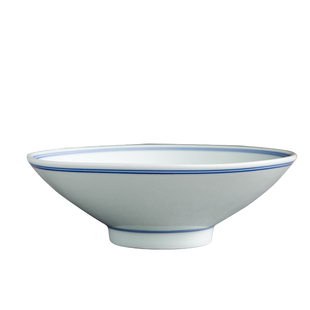 釉下彩高温蓝边斗笠碗菜碗饭碗定制商用拉面碗汤碗景德镇陶瓷餐具