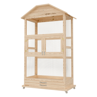 威毕鸟笼实木质鹦鹉笼子大号特大型家用玄凤牡丹专用豪华透明别墅