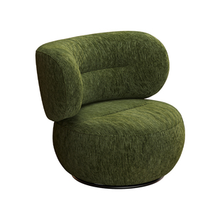 网红布艺单人沙发椅旋转客厅设计高级感卧室懒人阳台休闲椅莓莓椅