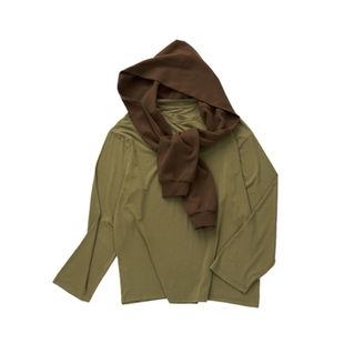 REFOUND TEN 设计师品牌 25秋冬新品 撞色连帽长袖T恤 SOLSOL