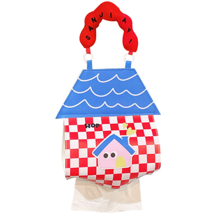 可爱纸巾盒纸巾挂袋卫生间悬挂式抽纸盒洗脸巾收纳袋纸巾包套创意