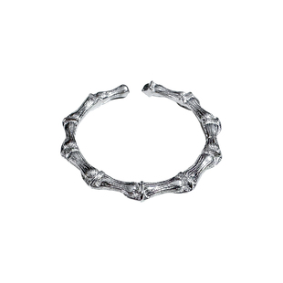 原创绷带系列骨节纯银戒指男女小众设计感简约高级感素圈可调节