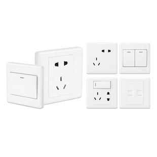 正泰开关按钮面板86型单开家用单控三开四控制器电灯双联双控插座