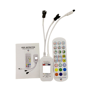 led幻彩灯带控制器蓝牙音乐双头输出ws2811灯带流水灯带控制器