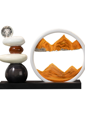 时至运来流沙画摆件客厅电视柜酒柜玄关轻奢高档办公室家居装饰品