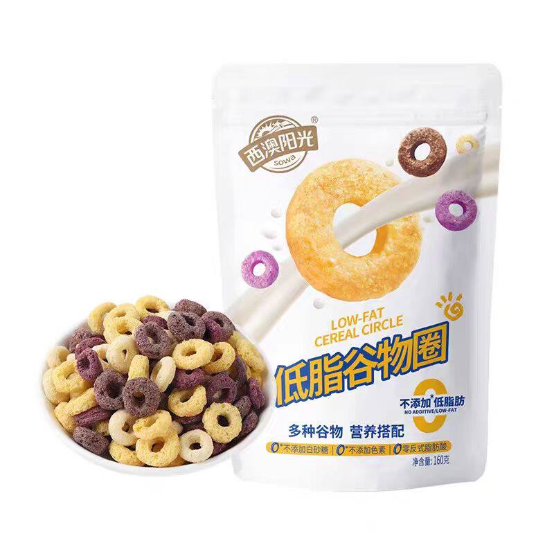 西麦低脂谷物圈多种果蔬燕麦片即食免煮0添加白砂糖营养健康早餐